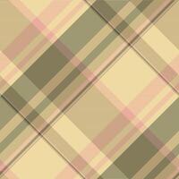 Horizon plaid fabric textile, design seamless texture pattern. Border vector tartan check background in amber and pastel colors.