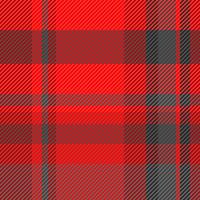 Seamless fabric background of tartan check texture with a vector plaid pattern textile.