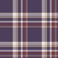 Plaid seamless pattern. Check fabric texture. Vector textile print.