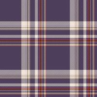 Plaid seamless pattern. Check fabric texture. Vector textile print.