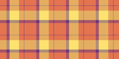 Paisley pattern texture check, fashioned background textile seamless. Gentle fabric tartan vector plaid in red and yellow colors.