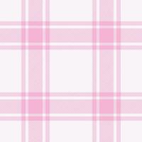 Plaid seamless pattern in pink. Check fabric texture. Vector textile print.