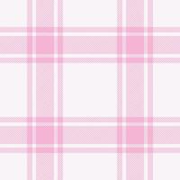 Plaid seamless pattern in pink. Check fabric texture. Vector textile print.