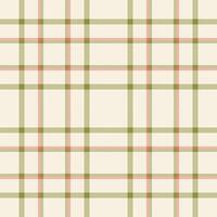 Plaid seamless pattern. Check fabric texture. Vector textile print.