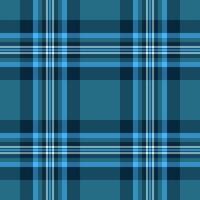 Random vector plaid pattern, tie background check fabric. Merry christmas seamless tartan textile texture in cyan and dark colors.