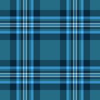 Random vector plaid pattern, tie background check fabric. Merry christmas seamless tartan textile texture in cyan and dark colors.