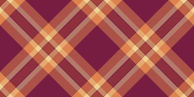 Colourful vector background textile, designer fabric tartan check. Presentation pattern seamless plaid texture in pink and orange colors.