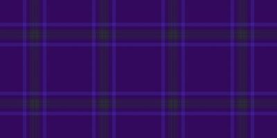 Customizable check tartan textile, purity vector pattern background. Path plaid seamless fabric texture in violet and dark colors.