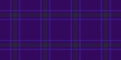 Customizable check tartan textile, purity vector pattern background. Path plaid seamless fabric texture in violet and dark colors.