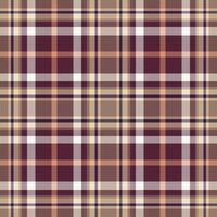 Plaid seamless pattern. Check fabric texture. Vector textile print.
