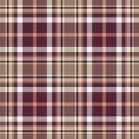 Plaid seamless pattern. Check fabric texture. Vector textile print.