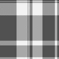 Neat vector tartan seamless, new background pattern plaid. Direct fabric texture textile check in grey and white colors.