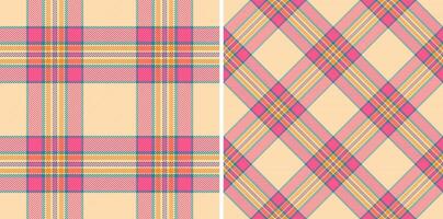 Tartan seamless texture of textile fabric pattern with a vector check background plaid. Set in kids colors. Classic wardrobe essentials for timeless style.