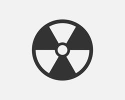 Radiation icon vector. Warning radioactive sign danger symbol. vector