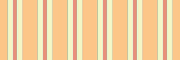 Tailor texture fabric vector, household pattern lines stripe. Purity textile seamless background vertical in light and orange colors. vector