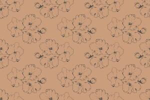 Floral pattern seamless vector background. Foliage and flower wallpaper design of nature.