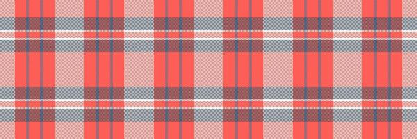 Carpet pattern textile plaid, minimalist check seamless texture. Curved fabric vector tartan background in red and white colors.
