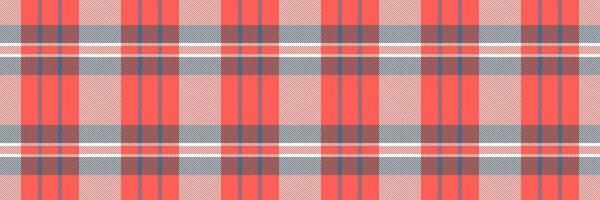 Carpet pattern textile plaid, minimalist check seamless texture. Curved fabric vector tartan background in red and white colors.