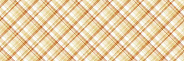 20s vector background texture, feminine fabric seamless pattern. Windowpane check textile plaid tartan in light and orange colors.