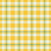 Warm texture vector tartan, mesh check seamless plaid. Day background fabric pattern textile in yellow and light colors.