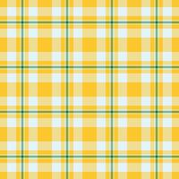 Warm texture vector tartan, mesh check seamless plaid. Day background fabric pattern textile in yellow and light colors.