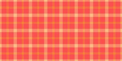 Hippie seamless check textile, ceremony texture fabric tartan. Quality pattern plaid background vector in red and orange colors.