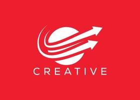 minimalista flecha arriba vector logo diseño modelo. creativo moderno negocio crecimiento flecha logo