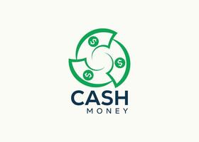Minimalist Money logo design vector template. Cash money for business finance vector. Money investing logo