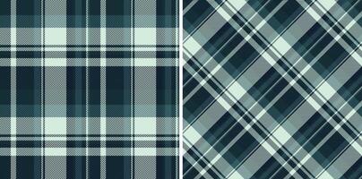 Check texture vector of tartan seamless fabric with a textile pattern plaid background. Set in sea colors for school uniform trends.