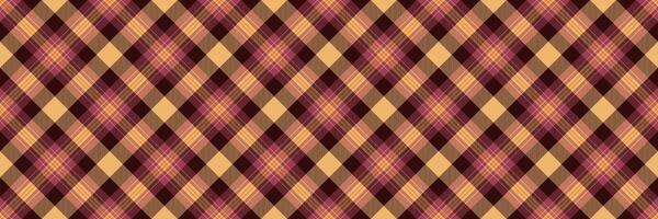 Decorating vector fabric textile, sheet check pattern plaid. Mother seamless background texture tartan in orange and dark colors.