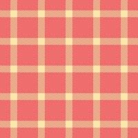 Elegance texture plaid pattern, craft fabric check vector. Primary background textile tartan seamless in red and amber colors. vector