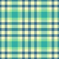 Handkerchief textile plaid fabric, nice vector tartan pattern. Down check seamless background texture in light and cyan colors.