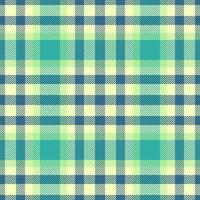 Handkerchief textile plaid fabric, nice vector tartan pattern. Down check seamless background texture in light and cyan colors.