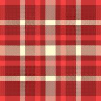 Tracery plaid vector check, creativity fabric seamless textile. Composition background tartan pattern texture in red and light goldenrod yellow colors.