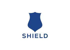 Minimalist Shield mark logo design vector template. Guard mark vector