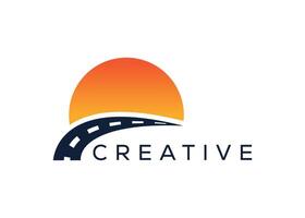 minimalista la carretera y Dom vector logo diseño modelo. creativo moderno Dom la carretera logo
