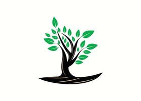 creativo y mínimo resumen árbol logo vector modelo. eco verde árbol logo. naturaleza árbol vector ilustración