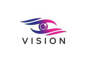 Minimalist vision eye logo design vector template. Modern eye logo. Minimalist style eye logo