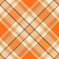 Latin plaid background textile, color vector check seamless. Machinery texture fabric pattern tartan in orange and papaya whip colors.
