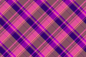 Ireland pattern seamless background, fashioned fabric vector plaid. Paisley tartan check texture textile in purple and rhodamine red colors.