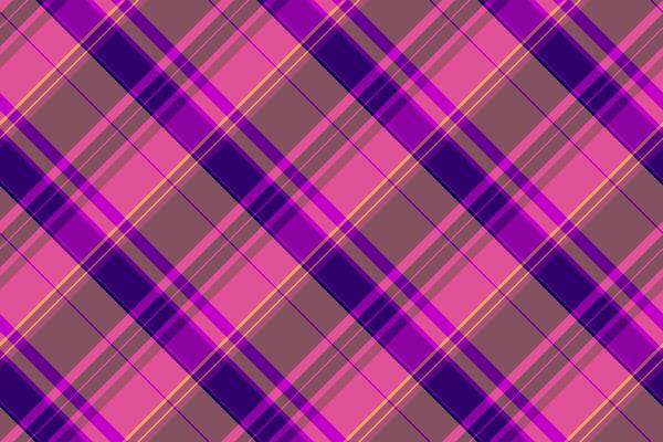 Ireland pattern seamless background, fashioned fabric vector plaid. Paisley tartan check texture textile in purple and rhodamine red colors.