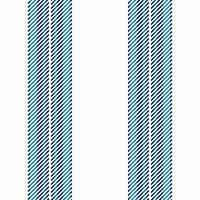 Manufacturing vector texture vertical, grungy background fabric seamless. Quiet pattern textile stripe lines in white and cyan colors.