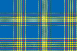 Plaid background, check seamless pattern in blue. Vector fabric texture for textile print, wrapping paper, gift card or wallpaper.