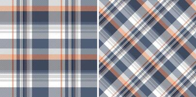 Fabric pattern background of check seamless vector with a texture plaid textile tartan. Set in trendy colors for scrapbook layout ideas.