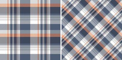 Fabric pattern background of check seamless vector with a texture plaid textile tartan. Set in trendy colors for scrapbook layout ideas.