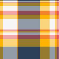 Quality texture plaid seamless, hat textile tartan fabric. Real background check pattern vector in amber and red colors.