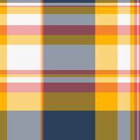 Quality texture plaid seamless, hat textile tartan fabric. Real background check pattern vector in amber and red colors.