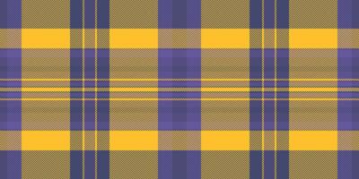 Golf fabric textile seamless, complexity vector tartan pattern. Birthday card background plaid texture check in indigo and amber colors.