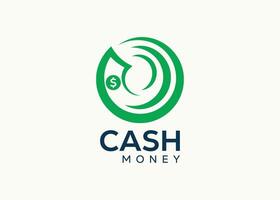 Minimalist Money logo design vector template. Cash money for business finance vector. Money investing logo