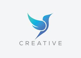 Creative and minimal bird vector logo design template. Dove Flying logo. Pigeon vector